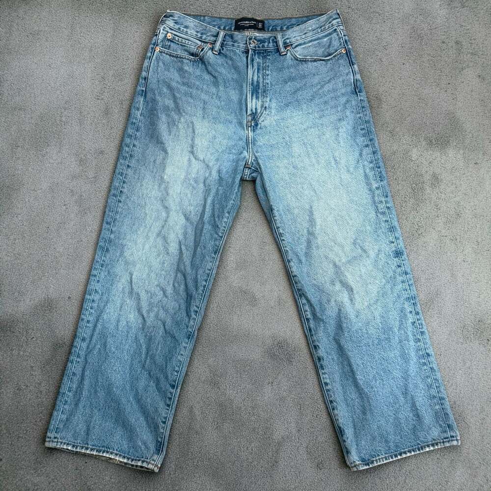 Abercrombie & Fitch Authentic Rigid Denim Baggy Jeans Men's 33 x 30